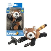 Dr. Brown's Baby Lovey Pacifier & Teether Holder, Red Panda with Black HappyPaci, 100% Silicone, 0-6m