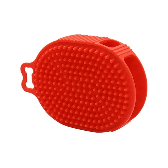 DHGDJ54G Pet Grooming Gloves Short Hair Removal Big Dog Bathing Tub Dog Dad Bod Dog Bath Brush Dog Scrubber For Bath Pet Bath Comb Brush Double Side Dog Wash Brush With A Hook Pet Cleaning Brush Pet