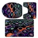 thumbnail image 5 of Juego de alfombra de paisaje de baño Funda de asiento de oro Alfombra en U Juego de 3 alfombrils de baño 5 Soledad Conjunto de alfombra de baño, 5 of 7