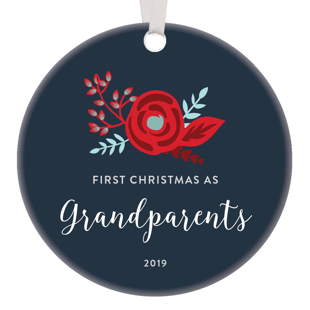 25% OFF Holiday Sale First Christmas As Grandparents Gift Grandma Grandpa Gift Grandparents Personalized Ornament Baby Ornament O16