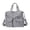 Grey, variant on Nylon Tote Bag Waterproof Large Capacity Multi Pocket Travel Handbag Crossbody Bag for Outdoor Camping(Green-50x35x13cm)