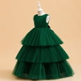 thumbnail image 2 of LUOGENLI Graduation Dresses for Girls 12-14 Long New Middle And Big Children's Princess Dress Dress Long Mesh Tutu Dress Girl Performance Piano Dress Girls Dresses Size 14-16 Green 8-9 Years, 2 of 4