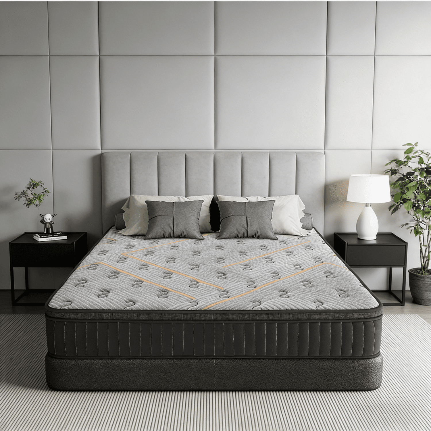 BMMB Full Mattress-10 Inch Hybrid Mattress in a Box with Individual Pocket Spring for Motion Isolation, Supportive & Pressure Relief, CertiPUR-US