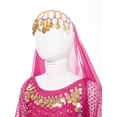 thumbnail image 4 of TiaoBug Kids Girls Belly Dance Outfits Halter Top Harem Pants Indian Carnival All Set Hot Pink 5-6, 4 of 7
