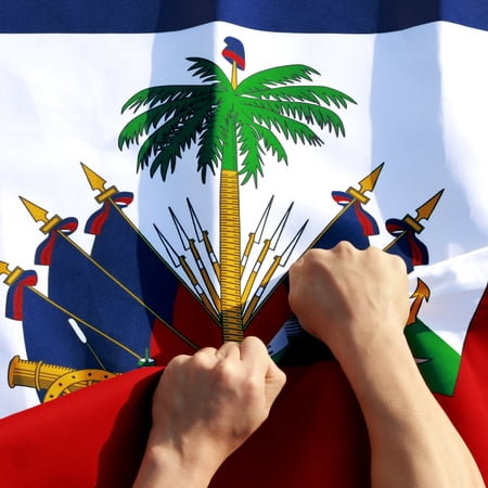 Anley 3' x 5' Rip-Proof Technology Double Sided 3-Ply Haiti Flag - Haitian National Flags 300D Polyester