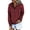 Wine Red, variant on MOSHU Half Boutton Womens Hoodies Drawstring Hooded Sweatshirts for Woman With Pocket