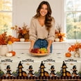 thumbnail image 4 of Sulaicai Halloween Disposable Plastic Tablecloth, 54" x 108" Pumpkin Ghost Skull Pattern Rectangular Table Cover, Waterproof Table Cloth for Holiday Party Decorations, 4 of 7