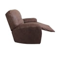 thumbnail image 1 of De Sofá Reclinables Elásticas Estándar, De Sofá, De Muebles De 4 Piezas, Parte Inferior Elástica, Con Bolsillo De Sofá Café Oscuro (Ante) Macarena Funda para sofá reclinable, 1 of 4