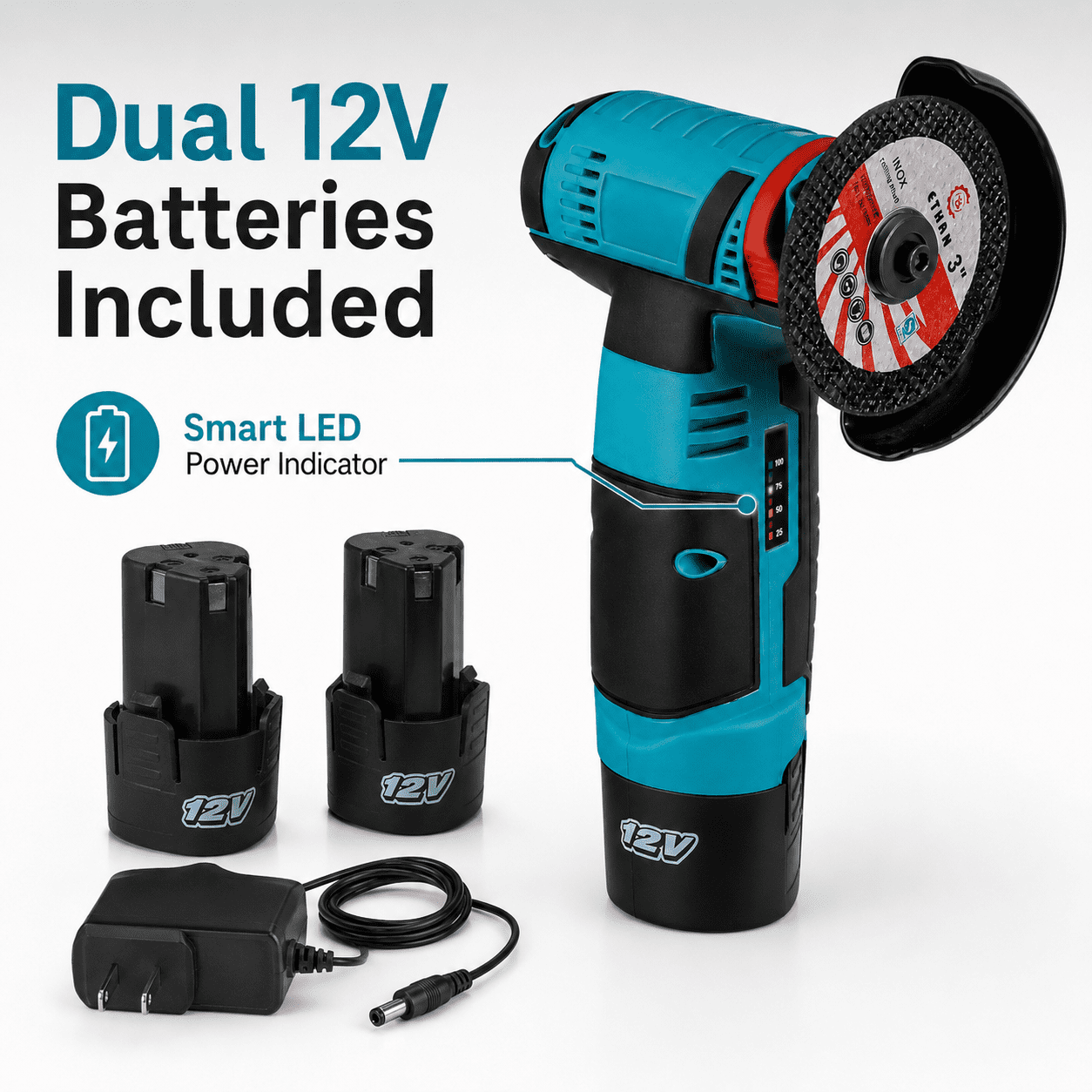 12V Cordless Mini Angle Grinder