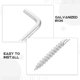 thumbnail image 3 of FOMIYES 20Ud L Tornillo De Acero Galvanizado Plateado Para Colgar Cuadros Y Llaves, 3 of 6