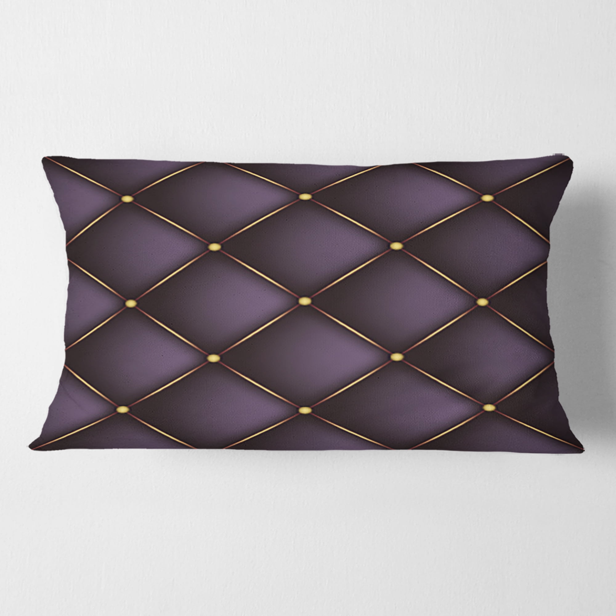 Designart Quilted pattern' Mid-Century Modern Throw Pillow - 12x20