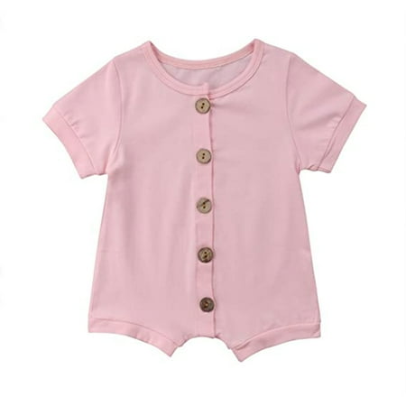 

Gueuusu Boys Girls Romper Short Sleeve Jumpsuit Playsuit One-piece Outfits