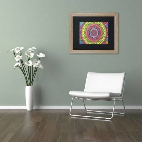 Trademark Fine Art "Aztec Rainbow" Canvas Art by Hello Angel, Black Matte, Birch Frame