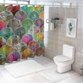 thumbnail image 7 of Orinice Mermaid Scales Shower Curtain，Fish Scale Mermaid Geometric Tail Colorful Ocean Theme Dream Fantasy Polyester Cloth Print Bathroom Curtains Include Hooks Set  36x72, 7 of 7