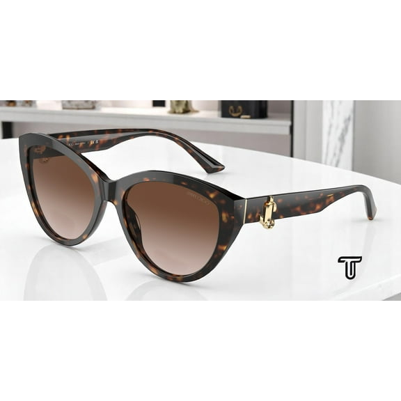 Jimmy Choo JC 5007 Plastic Womens Phantos Sunglasses Havana 55mm Adult