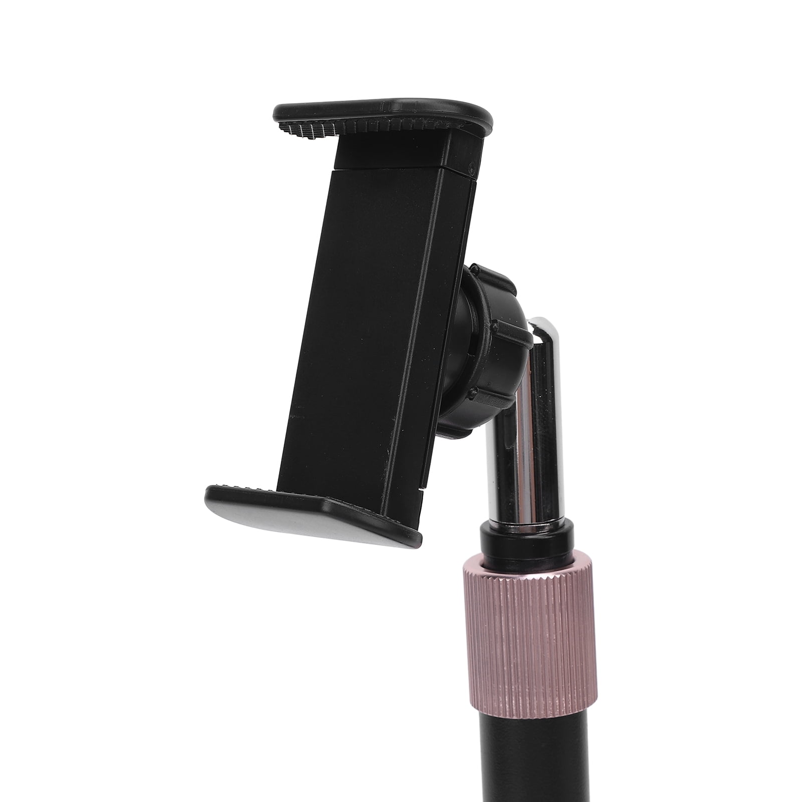 Rupoun Cell Phone Stand 180 Degree Multi Angle Rotating Height Adjustable Aluminum Alloy Desk Phone Holder Stand Black For Office Live Streaming
