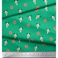thumbnail image 2 of Soimoi Silk Fabric Floral & Dog Cartoon Fabric Prints by Yard 42 Inch Wide, 2 of 3