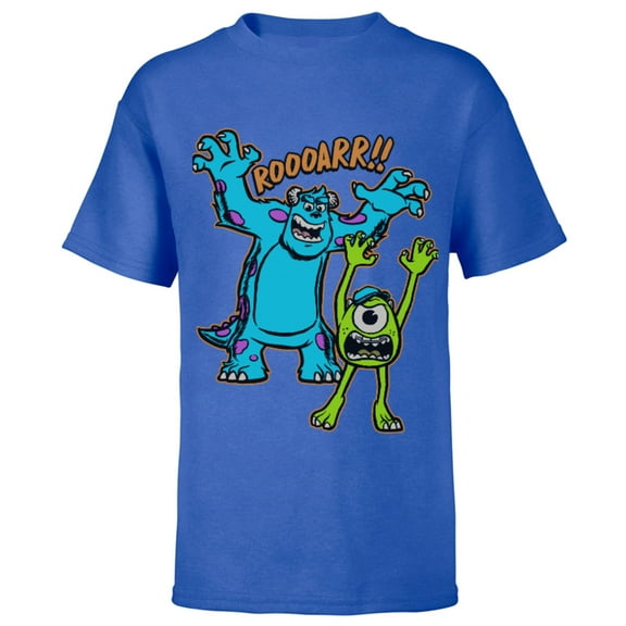 Disney PIXAR Monsters U Mikey and Sulley Roar T-Shirt - Short Sleeve T-Shirt for Kids - Customized-Royal