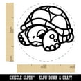 thumbnail image 2 of Shy Turtle Hiding in Shell Self-Inking Rubber Stamp Ink Stamper - Pink Ink - Medium 1 Inch, 2 of 7