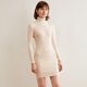 thumbnail image 5 of MRMT-vestidos de cuello alto para mujer, de Color sólido vestido ajustado, bolso de punto ajustado a la cadera, novedad de 2024, 5 of 7