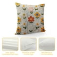 thumbnail image 4 of JEUXUS  Daisy Floral Throw Pillow Covers Spring Summer Decorative Pillowcase Square Cushion Cover for Couch Sofa Bed Living Room Bedroom Decor (Daisy 01), 4 of 5