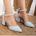 thumbnail image 2 of Miranda - Zapatos de tacón azul bebé con perlas azul cielo 25.5 CM, 2 of 9