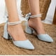 thumbnail image 2 of Miranda - Zapatos de tacón azul bebé con perlas azul cielo 26 CM, 2 of 9