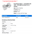 thumbnail image 2 of Front Blower Motor 1 - Compatible with 1989 - 1995 BMW 525i Base 2.5L 6-Cylinder 1990 1991 1992 1993 1994, 2 of 2