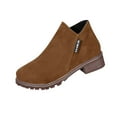 thumbnail image 2 of Tawop Womans Boots Comfort Ankle Boots Low Heel Short Boots for Women Slip Resistant Shoes Suede Fashion Side Zipper, 2 of 7