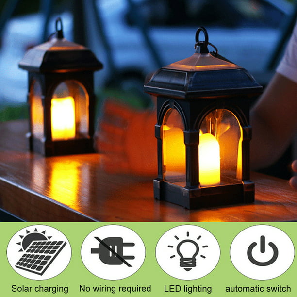 Solar Hanging Lights With Candle, Solar Hanging Lamp