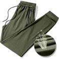thumbnail image 2 of QATAINLAV Pantalon de Randonnée Léger pour Homme Respirant à Séchage Rapide Pantalon d'Entraînement Uni Décontracté à Cordon de Serrage Pantalon de Pêche Course Jogger avec Poches Vert TTTTG Cadeaux de la Fête des Mères, 2 of 4