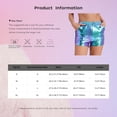 thumbnail image 7 of TiaoBug Women Metallic Shorts Shiny Rave Booty Shorts Hot Pants Yoga Dance Bottoms Pink S, 7 of 7