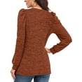 thumbnail image 3 of Fantaslook Fall Sweatshirts for Women Crewneck Puff Sleeve Tops Fashion Shirts, 3 of 8
