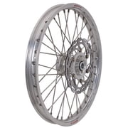 Warp 9 Complete Wheel Kit - Front 21 x 1.60 Silver Rim/Silver Hub/Silver Spokes and Nipples for KTM 200 XC-W 2006-2016