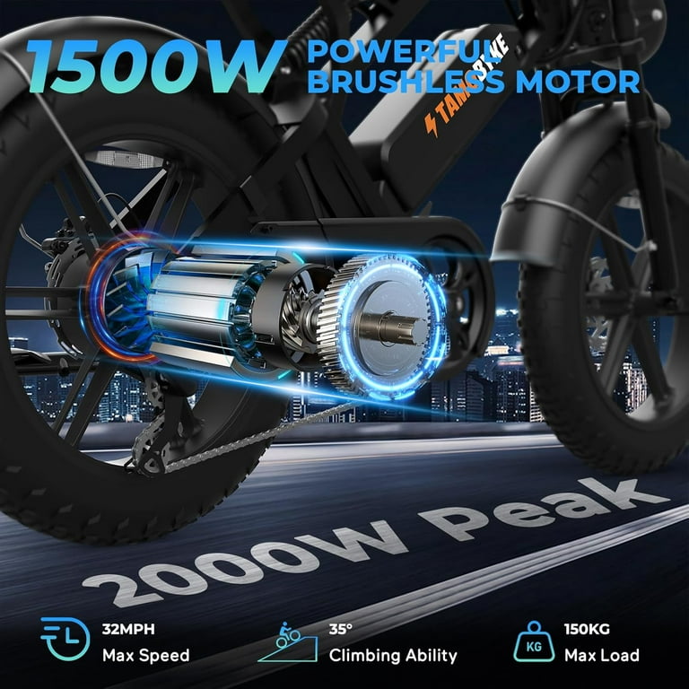 Tamobyke V20Pro Electric Bike for Adults,1500W 32mph 48V 18.2AH E