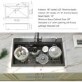 thumbnail image 6 of HausinLuck 36" Gunmetal Black Topmount Kitchen Sink, 16 Gauge Stainless Steel Single Bowl Kitchen Sink, 6 of 6