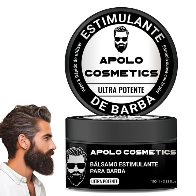 Estimulante del crecimiento de barba Apolo Cosmetics para hombre, 100 g