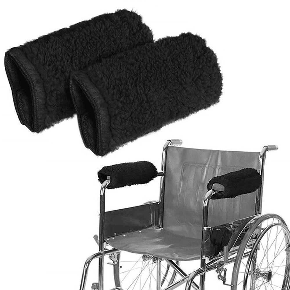Wheelchair Armrest Cover Memory Foam Sheepskin Pad For Office And