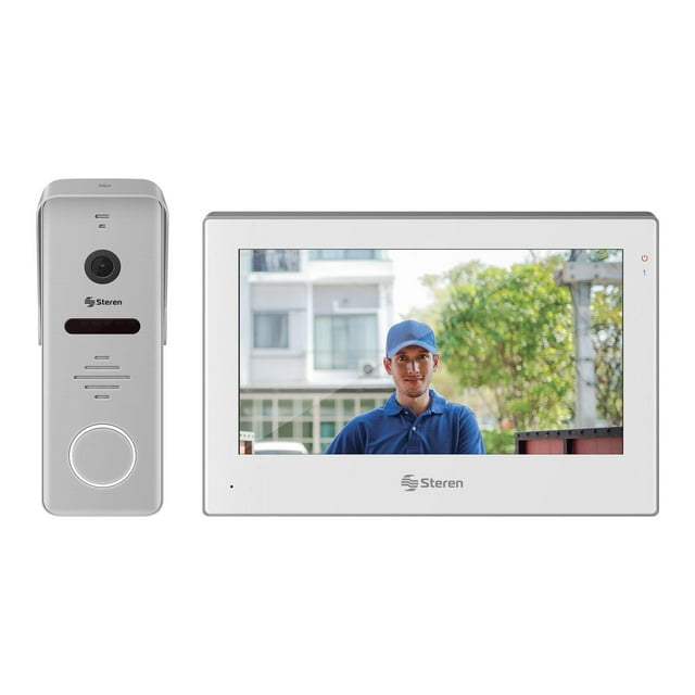 Video timbre Wi-Fi Steren Pantalla touch â color de 7â compatible con Asistentes de voz