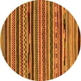 thumbnail image 1 of Ahgly Company Indoor Round Southwestern Orange Country Area Rugs, 7' Round, 1 of 4