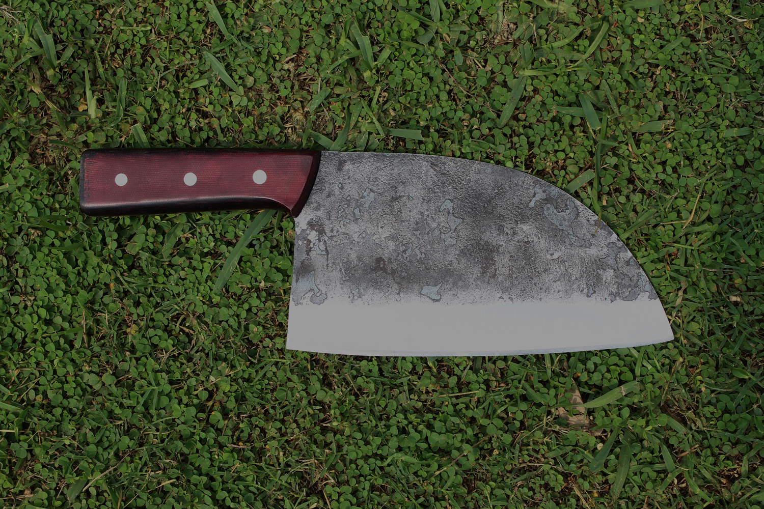 Serbian® Razor Sharp Cleaver Handforged Carbon Steel Chef Knife 3-layer with Leather Sheath
