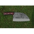 thumbnail image 2 of Serbian® Razor Sharp Cleaver Handforged Carbon Steel Chef Knife 3-layer with Leather Sheath, 2 of 4