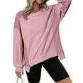 thumbnail image 2 of Plebaso Womens Sweatshirts Long Sleeve Color Block Pullover Sweatshirt Athletic Tops Workout Running Tops, 2 of 9
