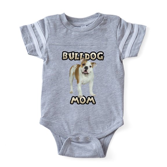 CafePress - Bulldog Mom - Cute Infant Baby Football Bodysuit
