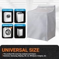 thumbnail image 4 of HOMEIORA 1pc Waterproof Washing Machine Cover, Washer and Dryer Cover with Zipper Design, Dustproof SunProof for Front Load Washer Dryer, Silver, 4 of 8