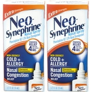 2 Pack Neo-Synephrine Nasal Spray, Extra Strength Formula, 0.50 Ounces Each