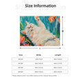 thumbnail image 2 of Throw Blanket for Couch, Playful Floral Cat Super Soft Fuzzy Comfy Warm Throw Blanket, Cuteness Lightweight Cozy Plush Flannel Blanket & Throws for Sofa and Bed All Season, 2 of 5