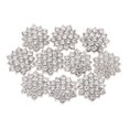 thumbnail image 1 of AMLESO 10 Pcs Boutons Fleur Flatback Strass Mariage Perle Diamant Flat Back C, 1 of 8