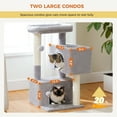 thumbnail image 4 of PEQULTI 31.5" Modern Cat Tree Tower with Dual Large Condos for Kitten ＆ Medium Size Cat Light Gray, 4 of 9