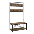 thumbnail image 3 of Woven Paths Industrial Hall Tree with Bench and Coat Hooks, Reclaimed Barnwood, 3 of 8